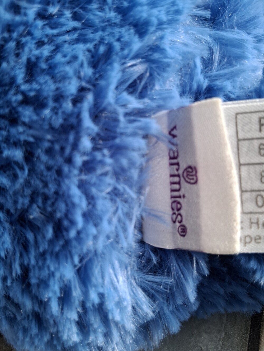 Warmies Blue Plush Monster Stuffed Animal with Purple Accents - Cozy Cuddly Toy - Picture 5 of 5